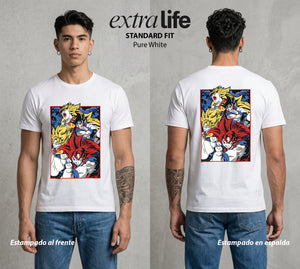 El Poder de las Esferas | Los Heroes del Universo #00703 - Playera Standard Fit | Pure White - Foto en modelo