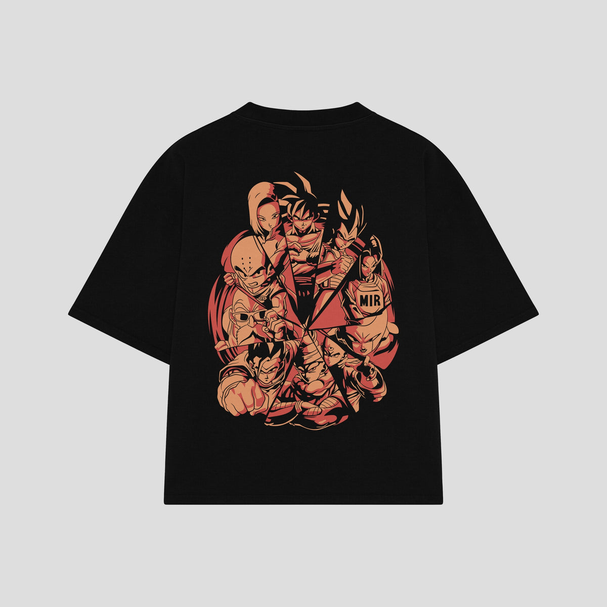 Playera streetwear premium de anime y gaming ExtraLife MX, corte oversized drop shoulder ligero y fresco en color Deep Black y Off-White, moda urbana mexicana de culto.