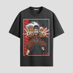 Playera urbana de anime y gaming ExtraLife MX, corte Standard Fit unisex ligero y transpirable en color Deep Black y Pure White, ropa de uso diario para gym y casual.