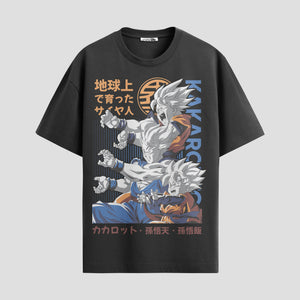 Playera urbana de anime y gaming ExtraLife MX, corte Standard Fit unisex ligero y transpirable en color Deep Black y Pure White, ropa de uso diario para gym y casual.