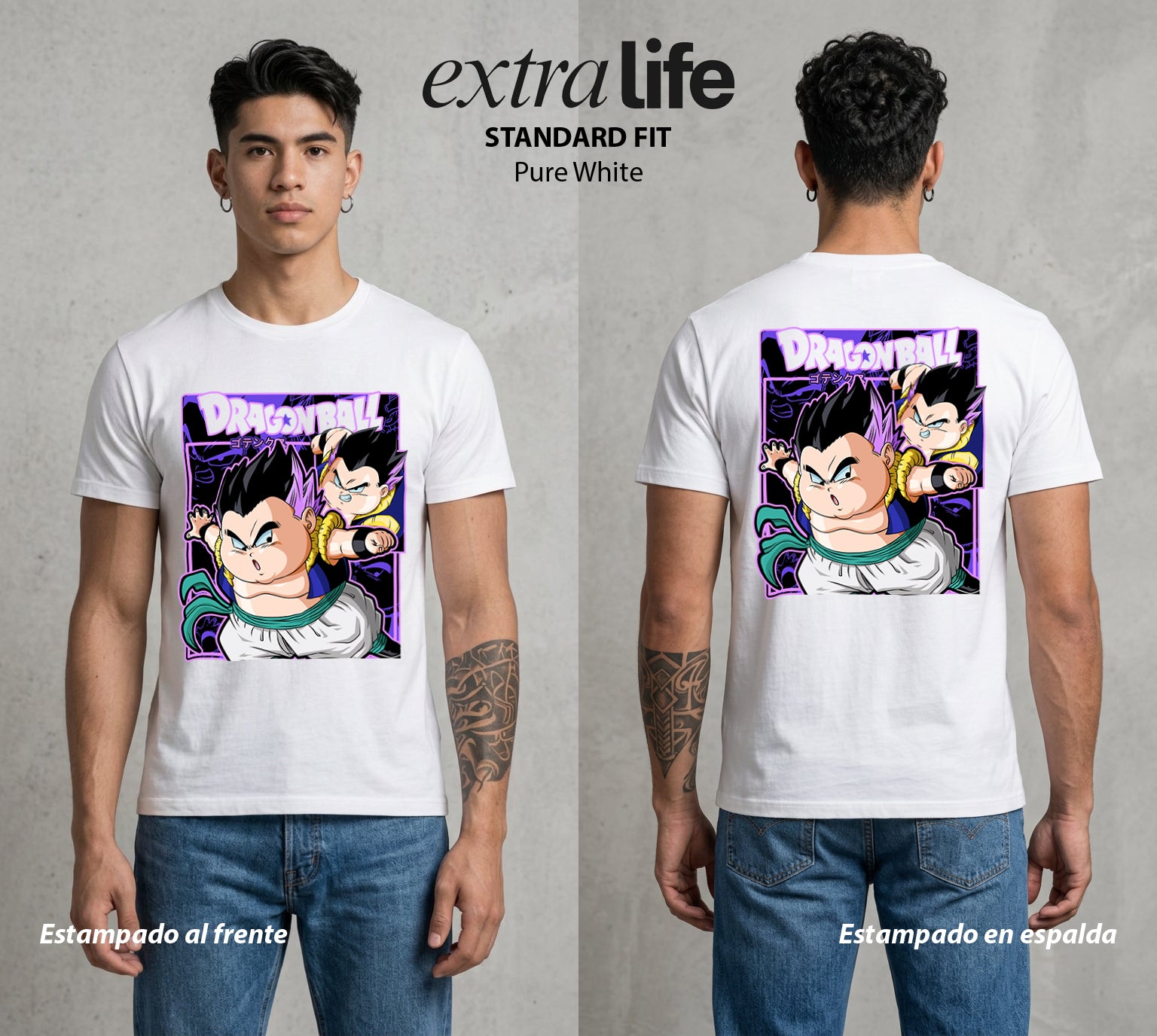 El Poder de las Esferas | La Fusion Gordita #00717 - Playera Standard Fit | Pure White - Foto en modelo