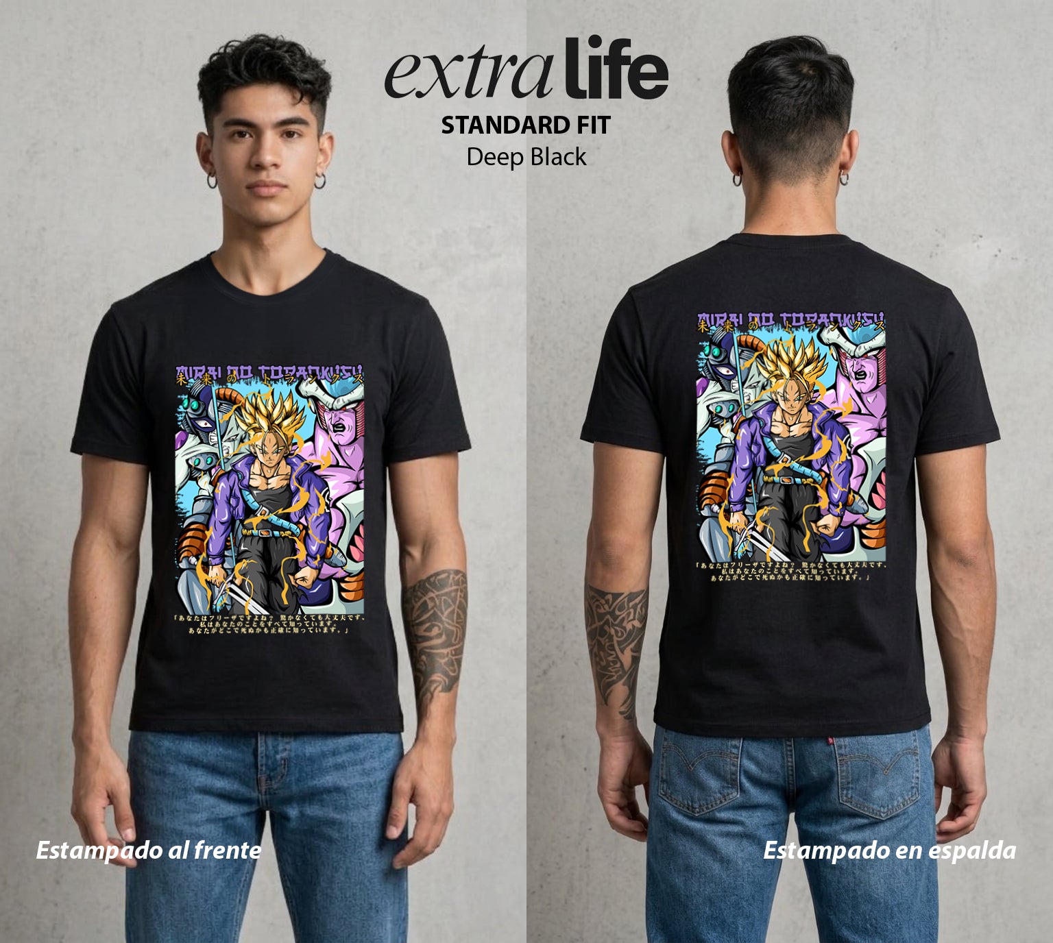 El Poder de las Esferas | El Viajero del Tiempo #00726 - Playera Standard Fit | Deep Black - Foto en modelo