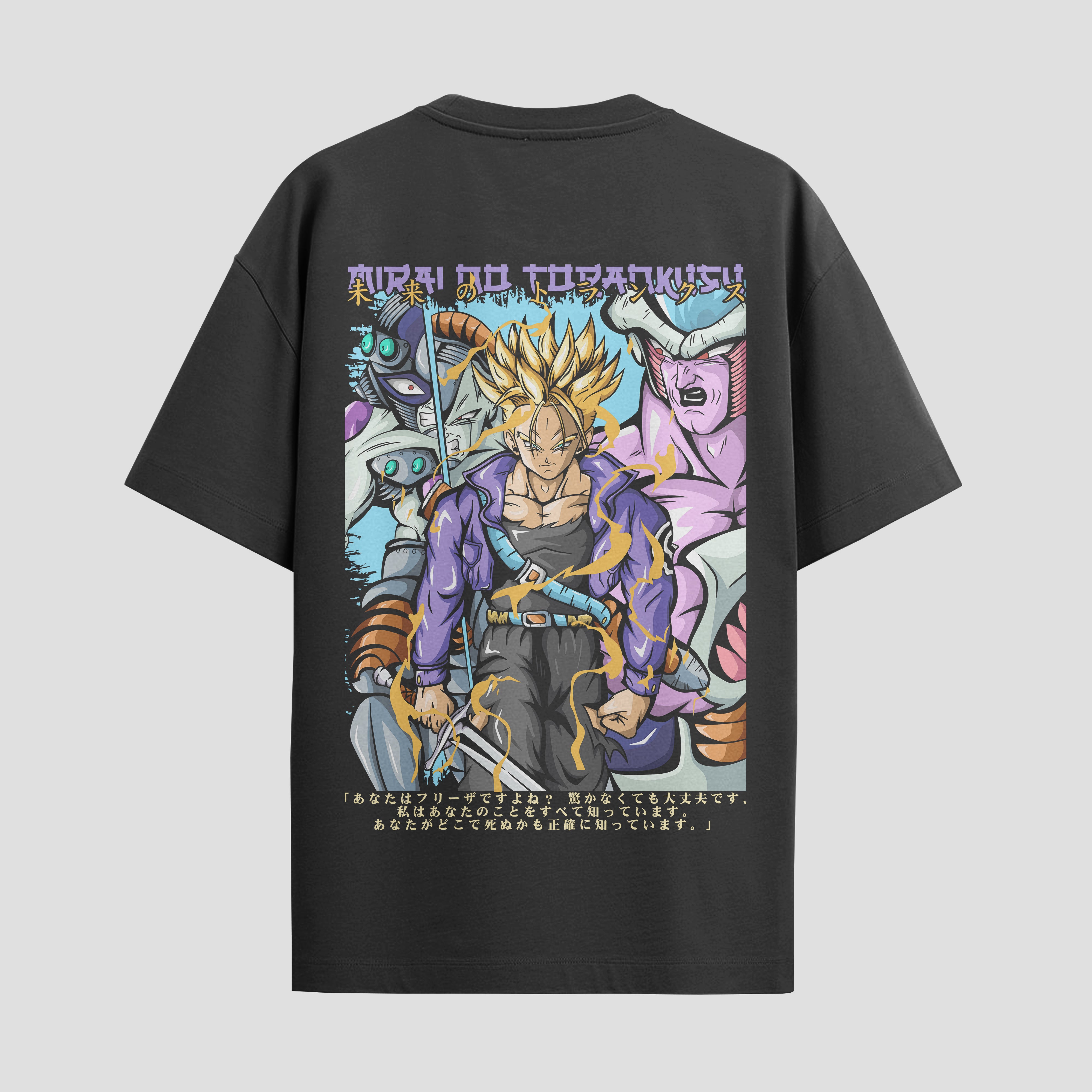 Playera urbana de anime y gaming ExtraLife MX, corte Standard Fit unisex ligero y transpirable en color Deep Black y Pure White, ropa de uso diario para gym y casual.
