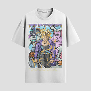 Playera urbana de anime y gaming ExtraLife MX, corte Standard Fit unisex ligero y transpirable en color Deep Black y Pure White, ropa de uso diario para gym y casual.