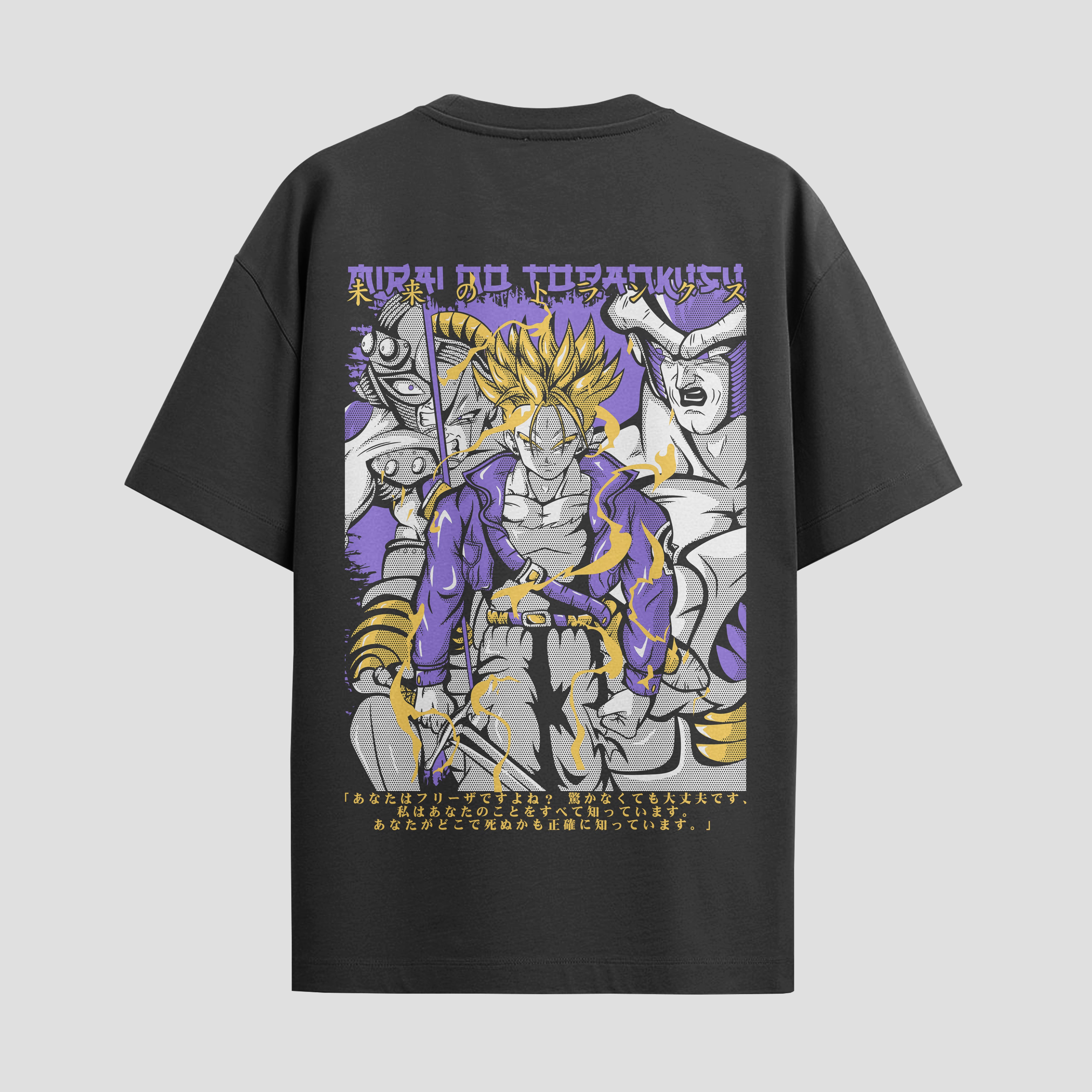 Playera urbana de anime y gaming ExtraLife MX, corte Standard Fit unisex ligero y transpirable en color Deep Black y Pure White, ropa de uso diario para gym y casual.
