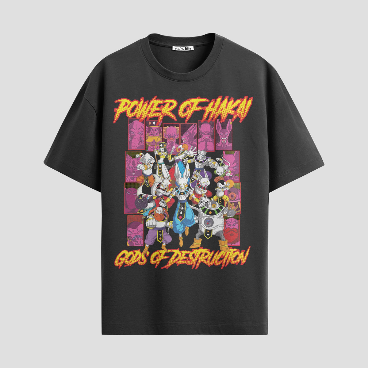 Playera urbana de anime y gaming ExtraLife MX, corte Classic Premium unisex ligero y transpirable en color Deep Black y Pure White, ropa de uso diario para gym y casual.