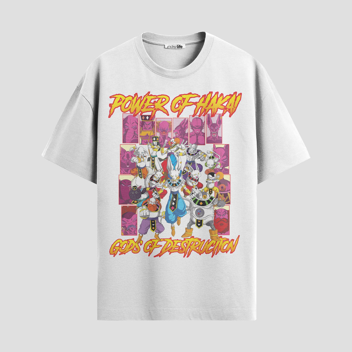 Playera urbana de anime y gaming ExtraLife MX, corte Classic Premium unisex ligero y transpirable en color Deep Black y Pure White, ropa de uso diario para gym y casual.