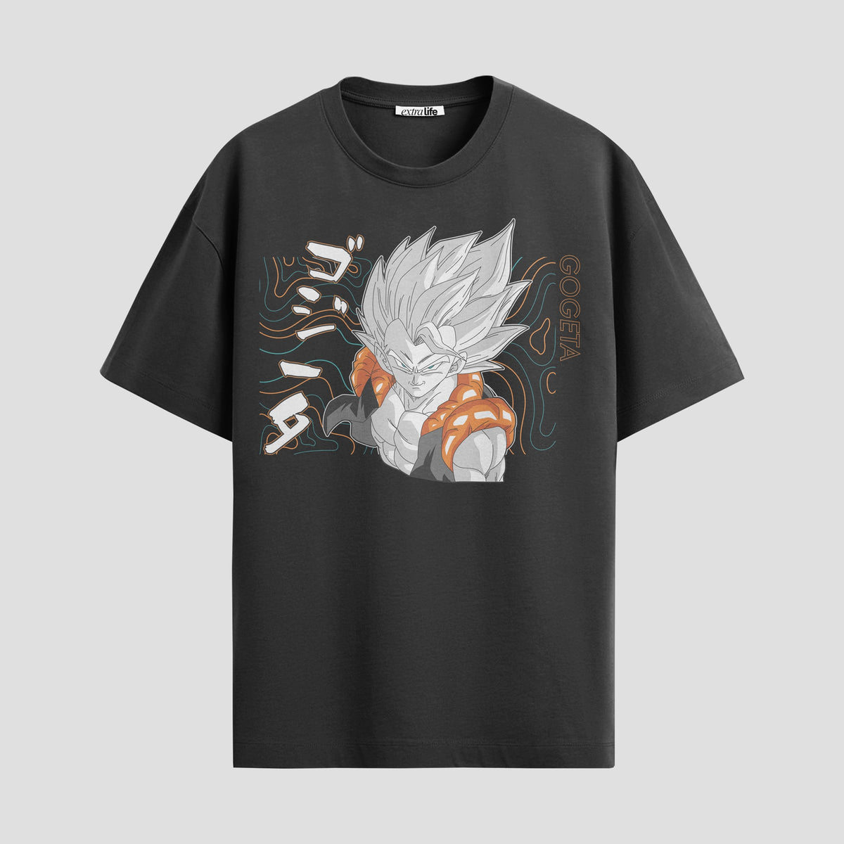 Playera urbana de anime y gaming ExtraLife MX, corte Classic Premium unisex ligero y transpirable en color Deep Black y Pure White, ropa de uso diario para gym y casual.