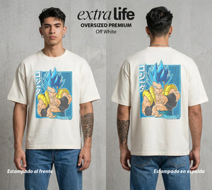 El Poder de las Esferas | La Fusion Suprema #00737 - Playera Oversized Premium | Off White - Foto en modelo