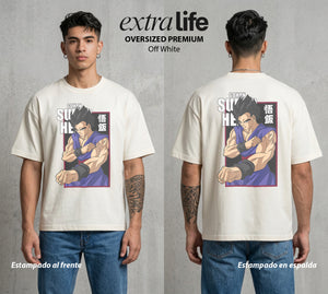 El Poder de las Esferas | La Bestia Interior #00740 - Playera Oversized Premium | Off White - Foto en modelo