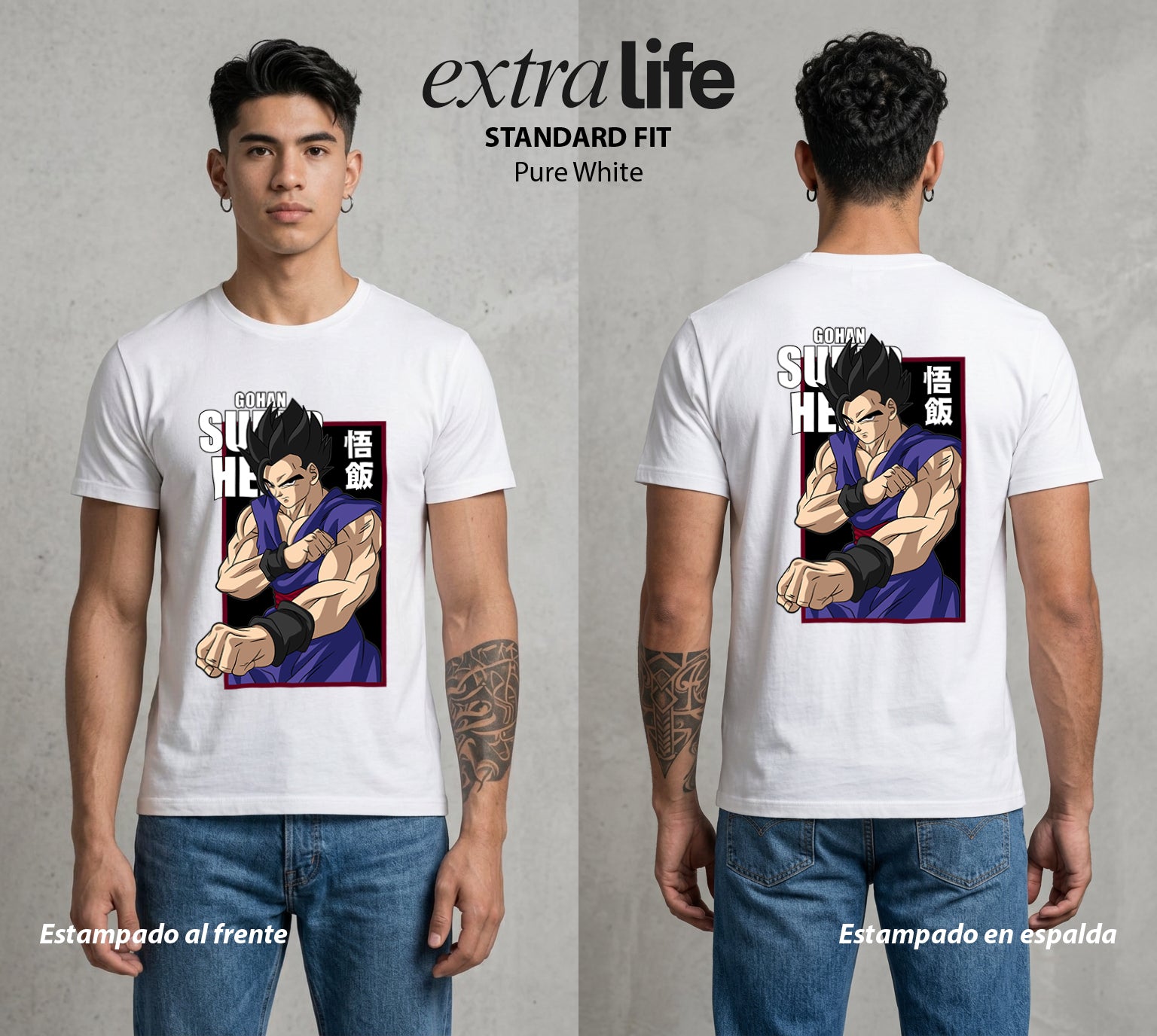 El Poder de las Esferas | La Bestia Interior #00740 - Playera Standard Fit | Pure White - Foto en modelo