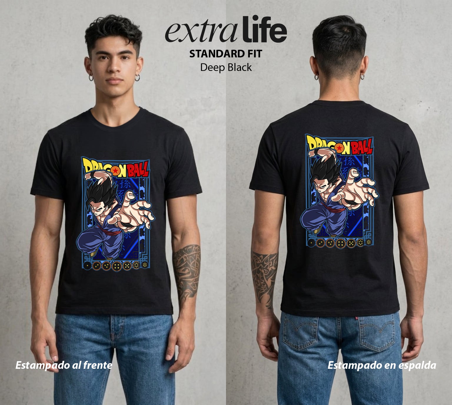 El Poder de las Esferas | Potencial sin Limite #00741 - Playera Standard Fit | Deep Black - Foto en modelo