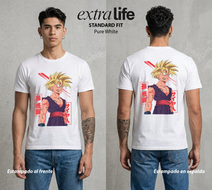 El Poder de las Esferas | El Mas Poderoso del Hijo #00743 - Playera Standard Fit | Pure White - Foto en modelo