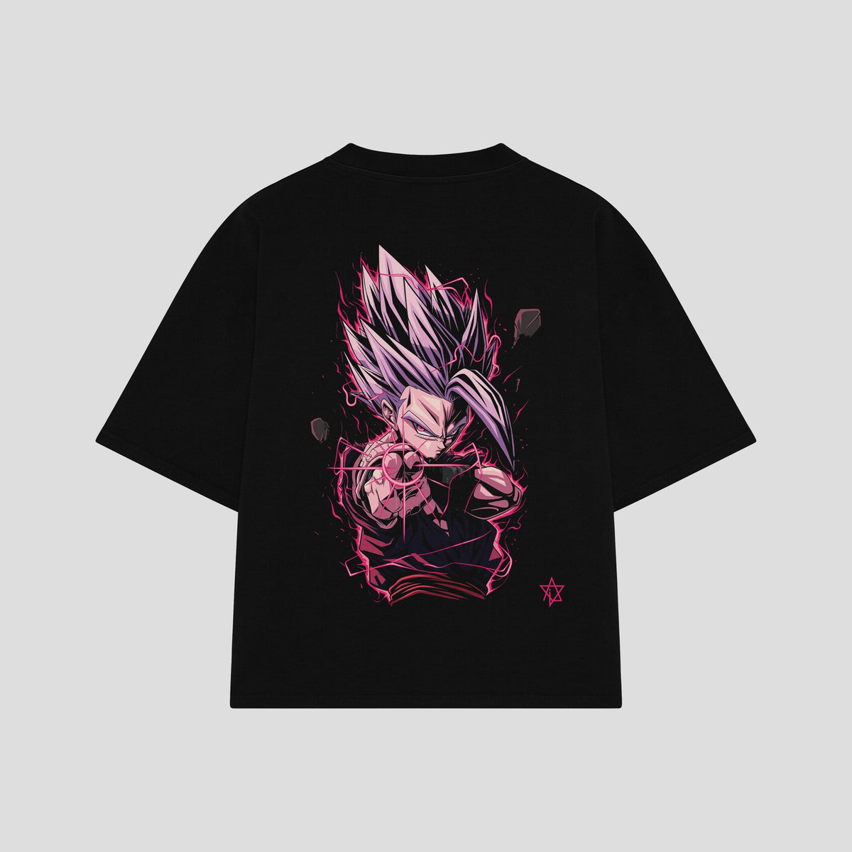 Playera streetwear premium de anime y gaming ExtraLife MX, corte oversized drop shoulder ligero y fresco en color Deep Black y Off-White, moda urbana mexicana de culto.