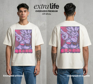 El Poder de las Esferas | El Hijo del Guerrero #00745 - Playera Oversized Premium | Off White - Foto en modelo