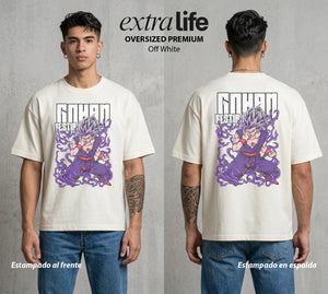 El Poder de las Esferas | La Bestia Interior #00746 - Playera Oversized Premium | Off White - Foto en modelo