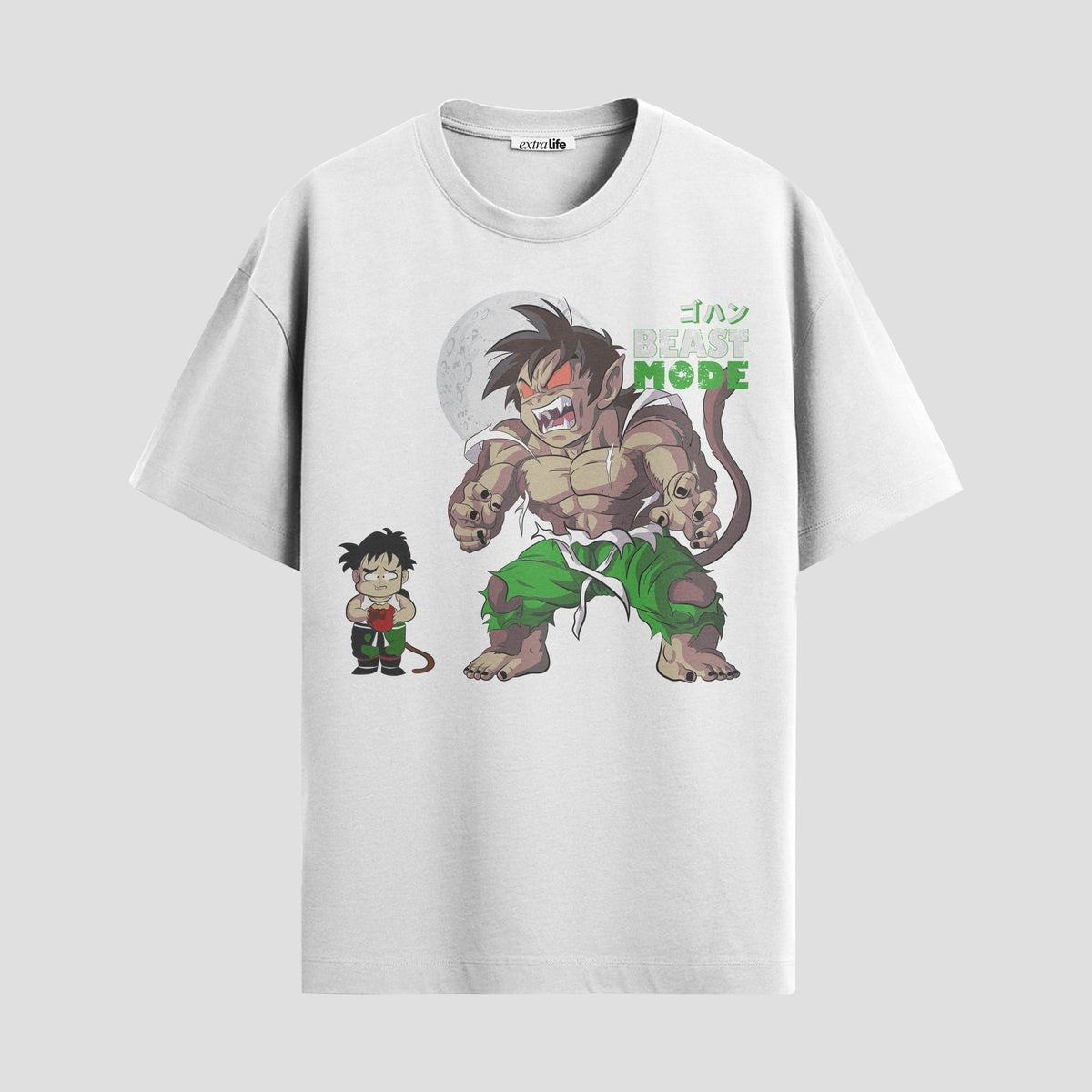 Playera urbana de anime y gaming ExtraLife MX, corte Classic Premium unisex ligero y transpirable en color Deep Black y Pure White, ropa de uso diario para gym y casual.