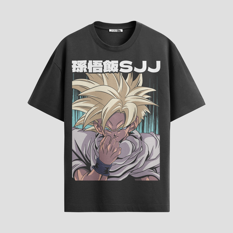 Playera urbana de anime y gaming ExtraLife MX, corte Standard Fit unisex ligero y transpirable en color Deep Black y Pure White, ropa de uso diario para gym y casual.