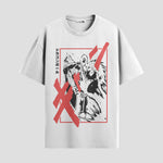 Playera urbana de anime y gaming ExtraLife MX, corte Standard Fit unisex ligero y transpirable en color Deep Black y Pure White, ropa de uso diario para gym y casual.
