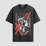Playera urbana de anime y gaming ExtraLife MX, corte Standard Fit unisex ligero y transpirable en color Deep Black y Pure White, ropa de uso diario para gym y casual.