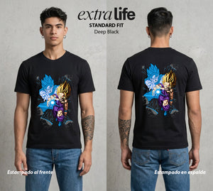 El Poder de las Esferas | Guerrero de las Estrellas #00753 - Playera Standard Fit | Deep Black - Foto en modelo