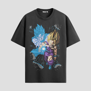 Playera urbana de anime y gaming ExtraLife MX, corte Standard Fit unisex ligero y transpirable en color Deep Black y Pure White, ropa de uso diario para gym y casual.