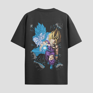 Playera urbana de anime y gaming ExtraLife MX, corte Standard Fit unisex ligero y transpirable en color Deep Black y Pure White, ropa de uso diario para gym y casual.