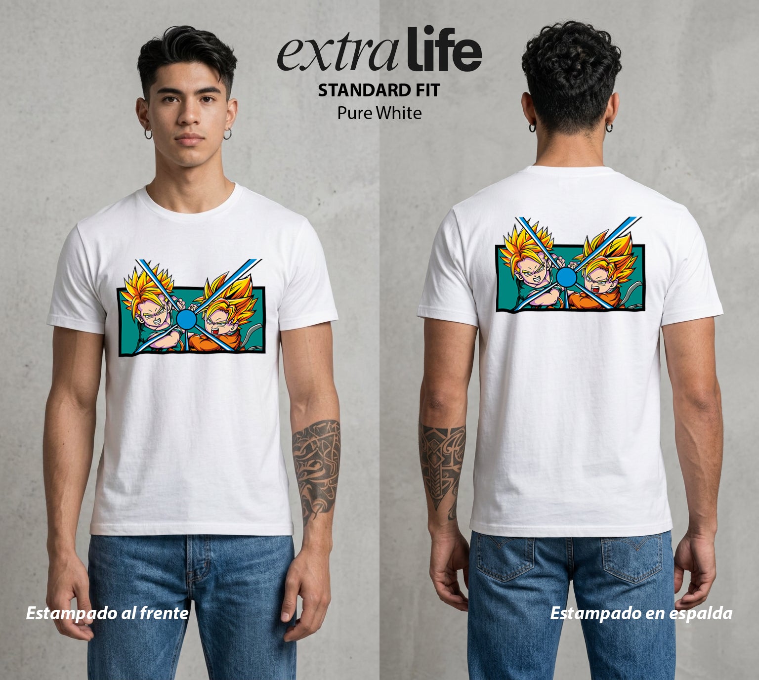 El Poder de las Esferas | El Viajero del Tiempo #00756 - Playera Standard Fit | Pure White - Foto en modelo