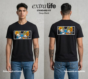 El Poder de las Esferas | Espada del Futuro #00757 - Playera Standard Fit | Deep Black - Foto en modelo