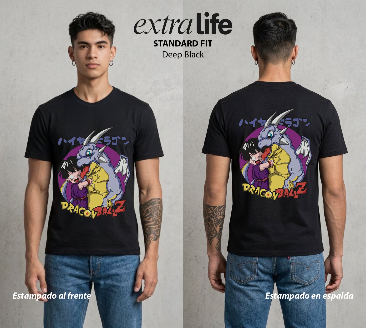 El Poder de las Esferas | La Bestia Despierta #00759 - Playera Standard Fit | Deep Black - Foto en modelo