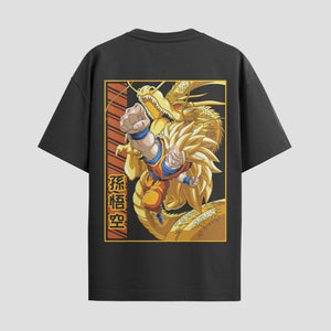 Playera urbana de anime y gaming ExtraLife MX, corte Standard Fit unisex ligero y transpirable en color Deep Black y Pure White, ropa de uso diario para gym y casual.