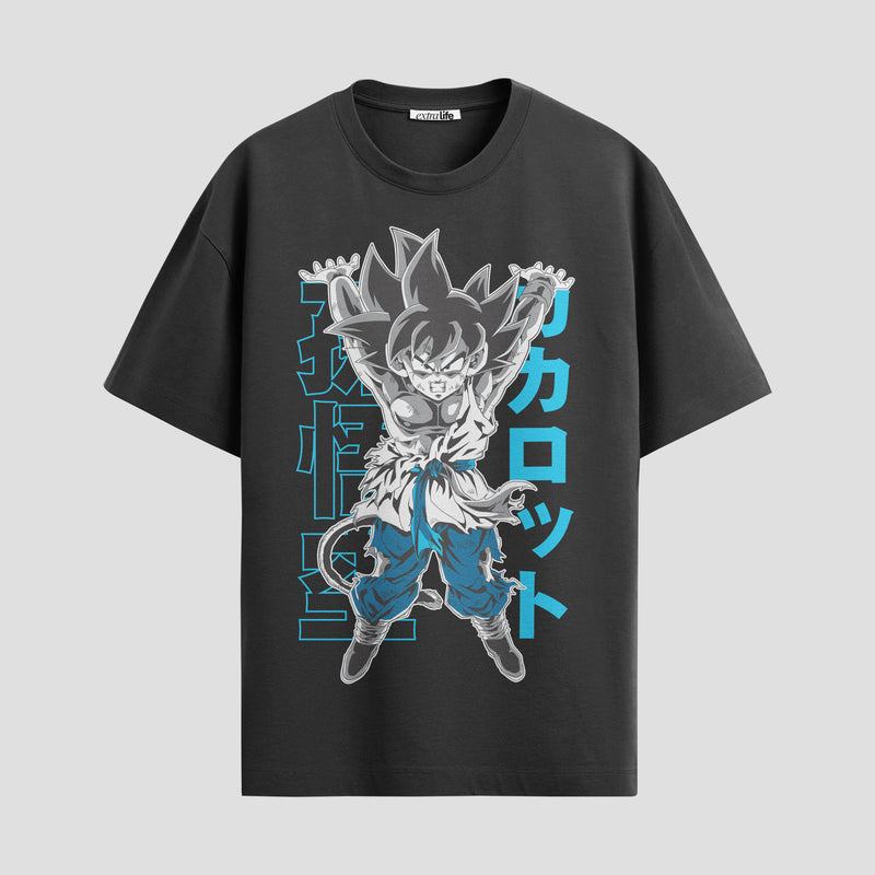 Playera urbana de anime y gaming ExtraLife MX, corte Standard Fit unisex ligero y transpirable en color Deep Black y Pure White, ropa de uso diario para gym y casual.