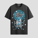 Playera urbana de anime y gaming ExtraLife MX, corte Standard Fit unisex ligero y transpirable en color Deep Black y Pure White, ropa de uso diario para gym y casual.