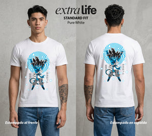 El Poder de las Esferas | Fuerza del Instinto #00764 - Playera Standard Fit | Pure White - Foto en modelo