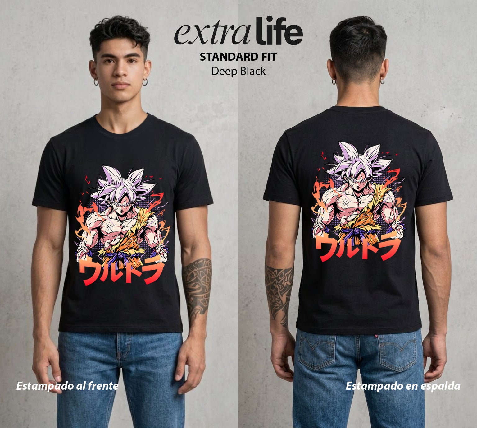 El Poder de las Esferas | Energia sin Fin #00766 - Playera Standard Fit | Deep Black - Foto en modelo