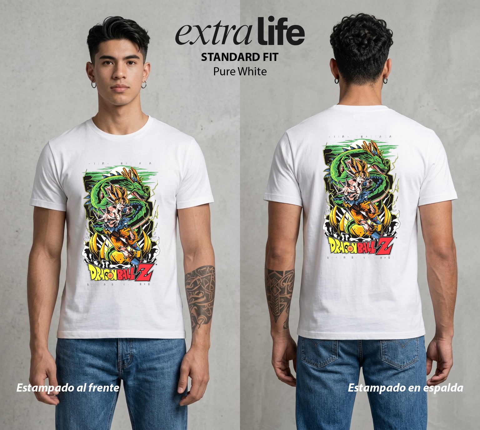 El Poder de las Esferas | Ultra del Universo #00767 - Playera Standard Fit | Pure White - Foto en modelo