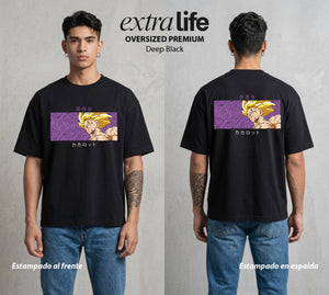 El Poder de las Esferas | Poder sin Limite #00770 - Playera Oversized Premium | Deep Black - Foto en modelo