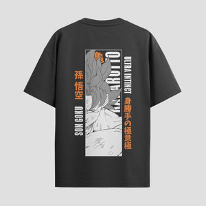 Playera urbana de anime y gaming ExtraLife MX, corte Standard Fit unisex ligero y transpirable en color Deep Black y Pure White, ropa de uso diario para gym y casual.