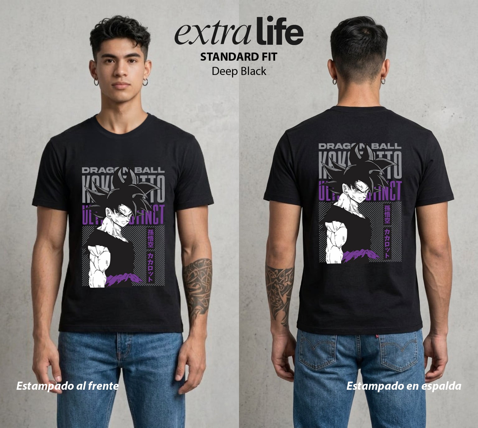 El Poder de las Esferas | Energia sin Fin #00774 - Playera Standard Fit | Deep Black - Foto en modelo
