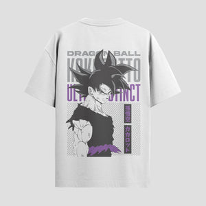 Playera urbana de anime y gaming ExtraLife MX, corte Standard Fit unisex ligero y transpirable en color Deep Black y Pure White, ropa de uso diario para gym y casual.