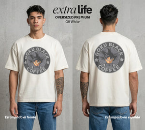 El Poder de las Esferas | Guerrero de las Estrellas #00776 - Playera Oversized Premium | Off White - Foto en modelo