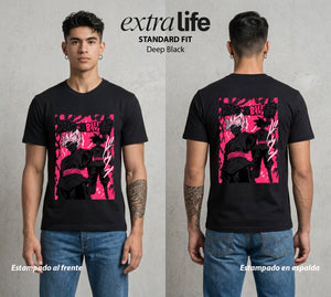 El Poder de las Esferas | Guerrero de las Estrellas #00777 - Playera Standard Fit | Deep Black - Foto en modelo