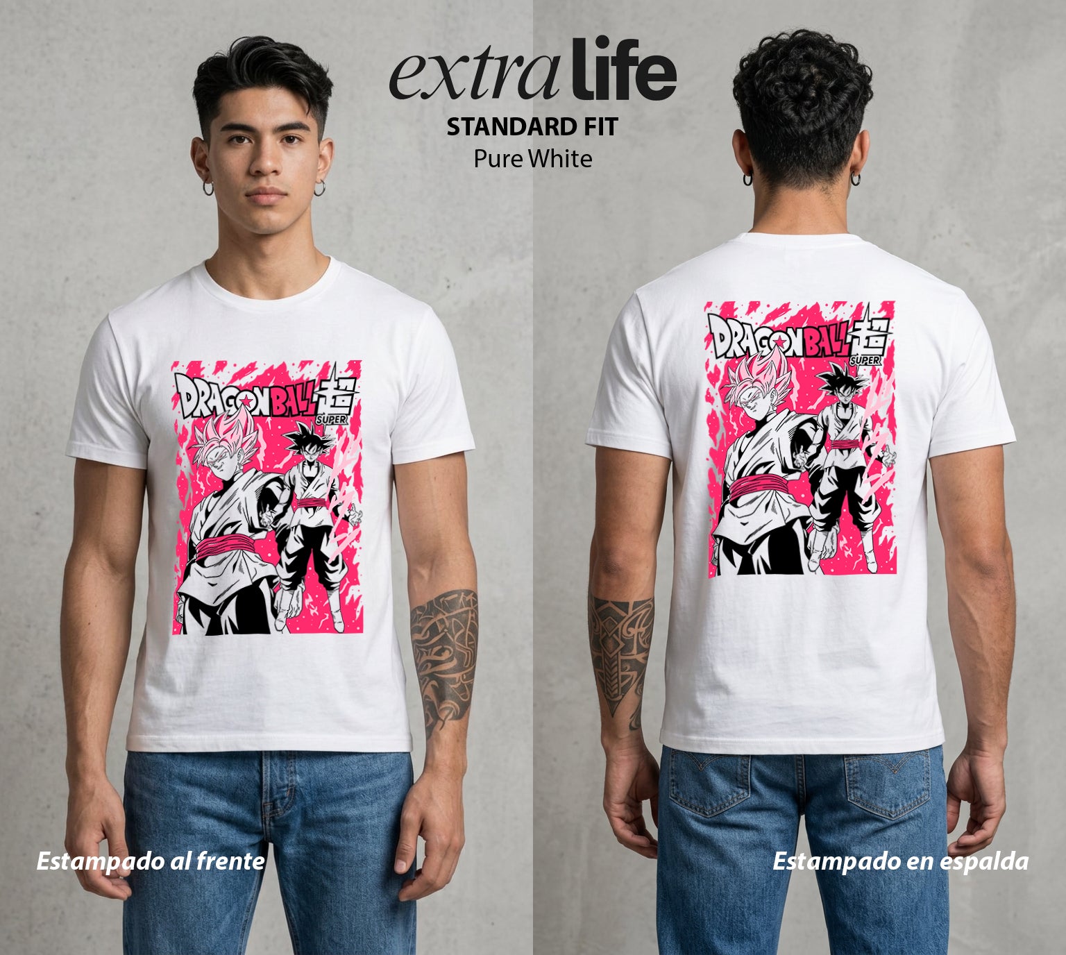 El Poder de las Esferas | Guerrero de las Estrellas #00777 - Playera Standard Fit | Pure White - Foto en modelo