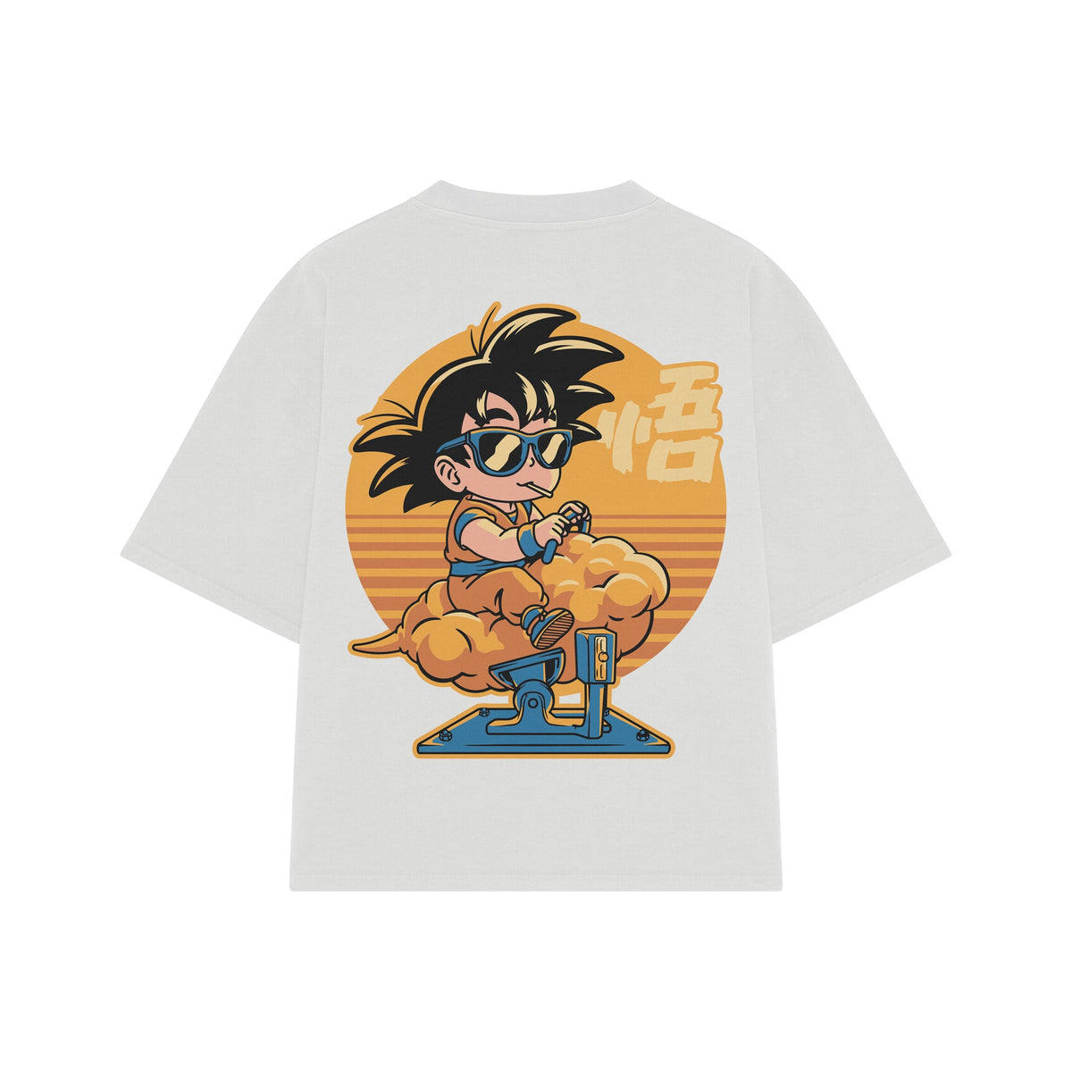 Playera streetwear premium de anime y gaming ExtraLife MX, corte oversized drop shoulder ligero y fresco en color Deep Black y Off-White, moda urbana mexicana de culto.