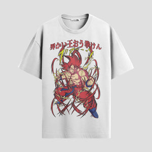 Playera urbana de anime y gaming ExtraLife MX, corte Standard Fit unisex ligero y transpirable en color Deep Black y Pure White, ropa de uso diario para gym y casual.