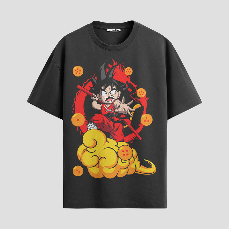 Playera urbana de anime y gaming ExtraLife MX, corte Standard Fit unisex ligero y transpirable en color Deep Black y Pure White, ropa de uso diario para gym y casual.