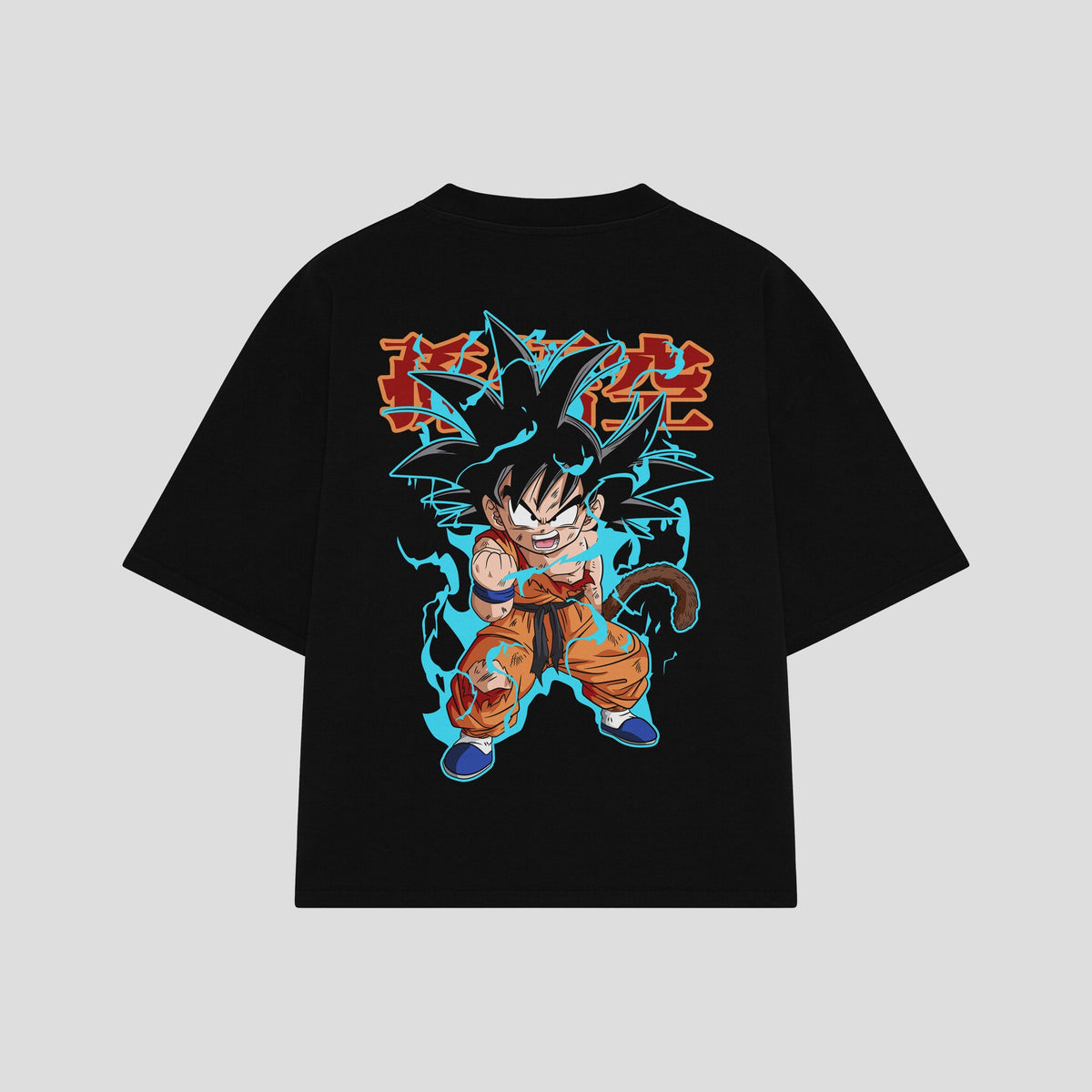 Playera streetwear premium de anime y gaming ExtraLife MX, corte oversized drop shoulder ligero y fresco en color Deep Black y Off-White, moda urbana mexicana de culto.