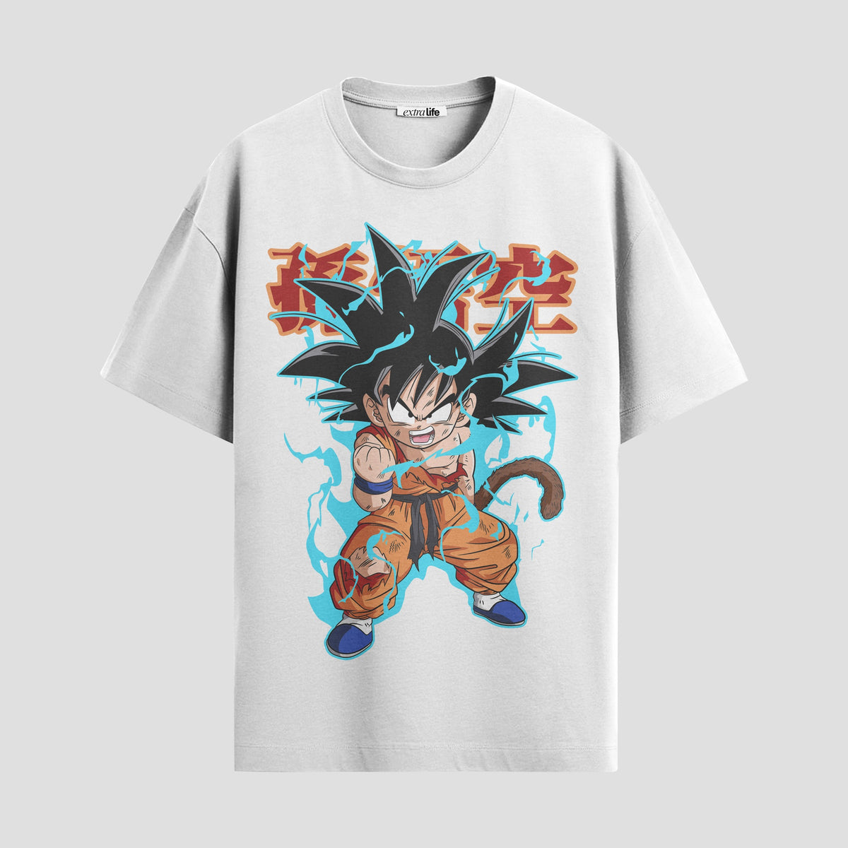 Playera urbana de anime y gaming ExtraLife MX, corte Classic Premium unisex ligero y transpirable en color Deep Black y Pure White, ropa de uso diario para gym y casual.