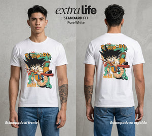 El Poder de las Esferas | El Dragon de los Deseos #00790 - Playera Standard Fit | Pure White - Foto en modelo