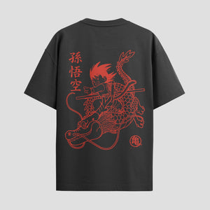 Playera urbana de anime y gaming ExtraLife MX, corte Standard Fit unisex ligero y transpirable en color Deep Black y Pure White, ropa de uso diario para gym y casual.